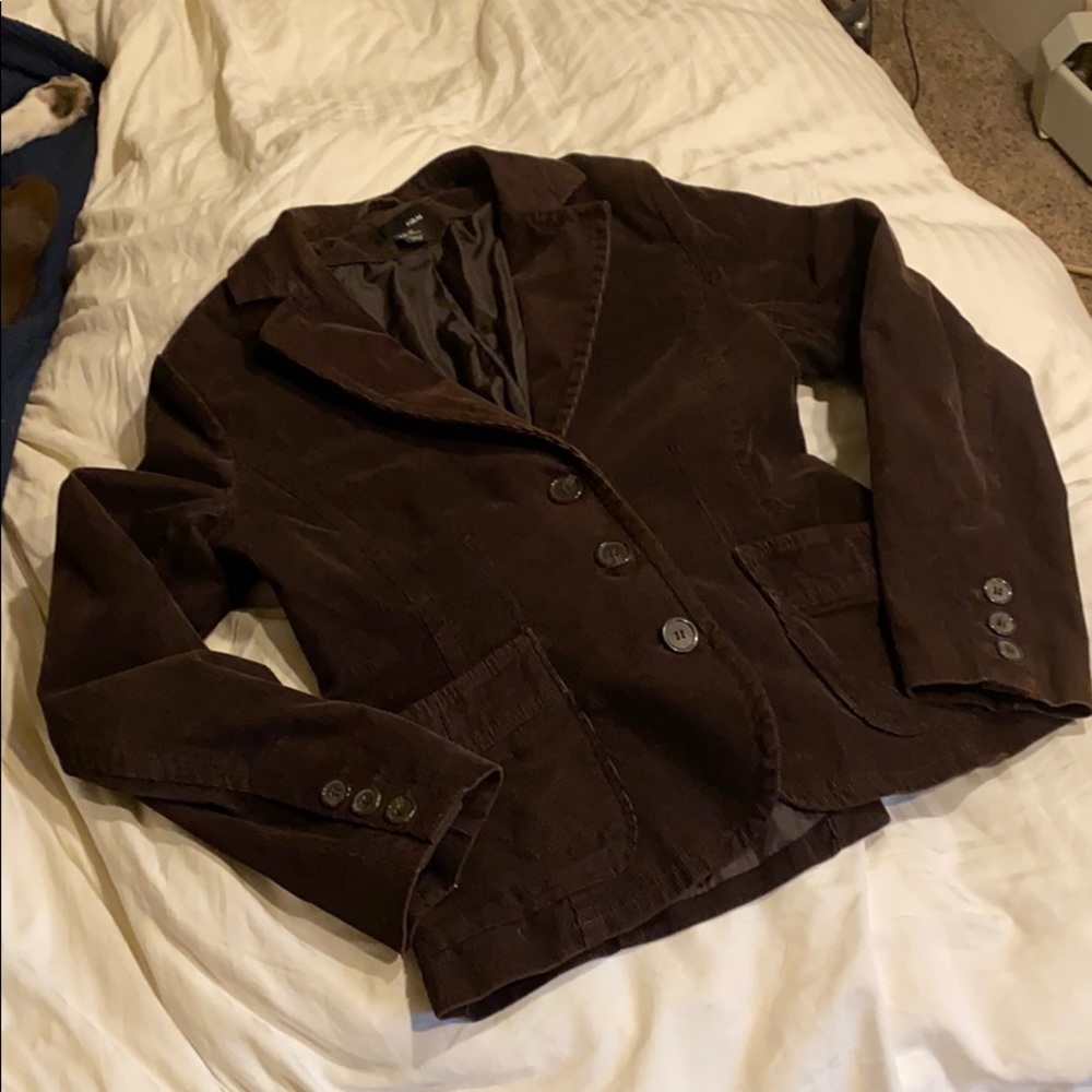 H&M brown corduroy coat